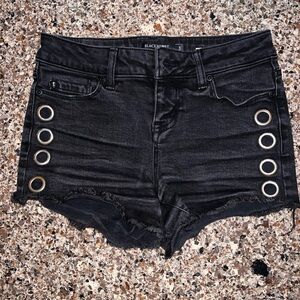 Blackheart Women's Dark Denim Shorts with Grommets